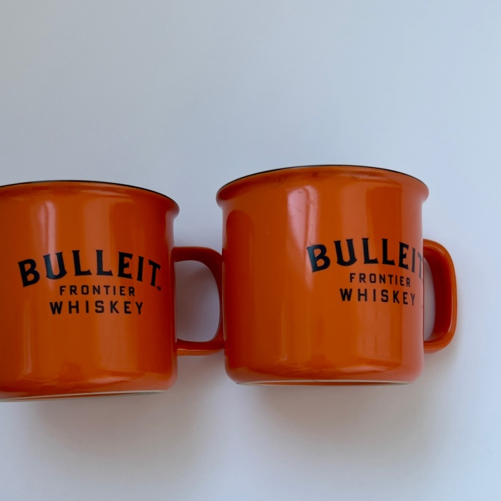 Orange Bulleit Enamel whiskey Mug Set - Picture 2 of 3